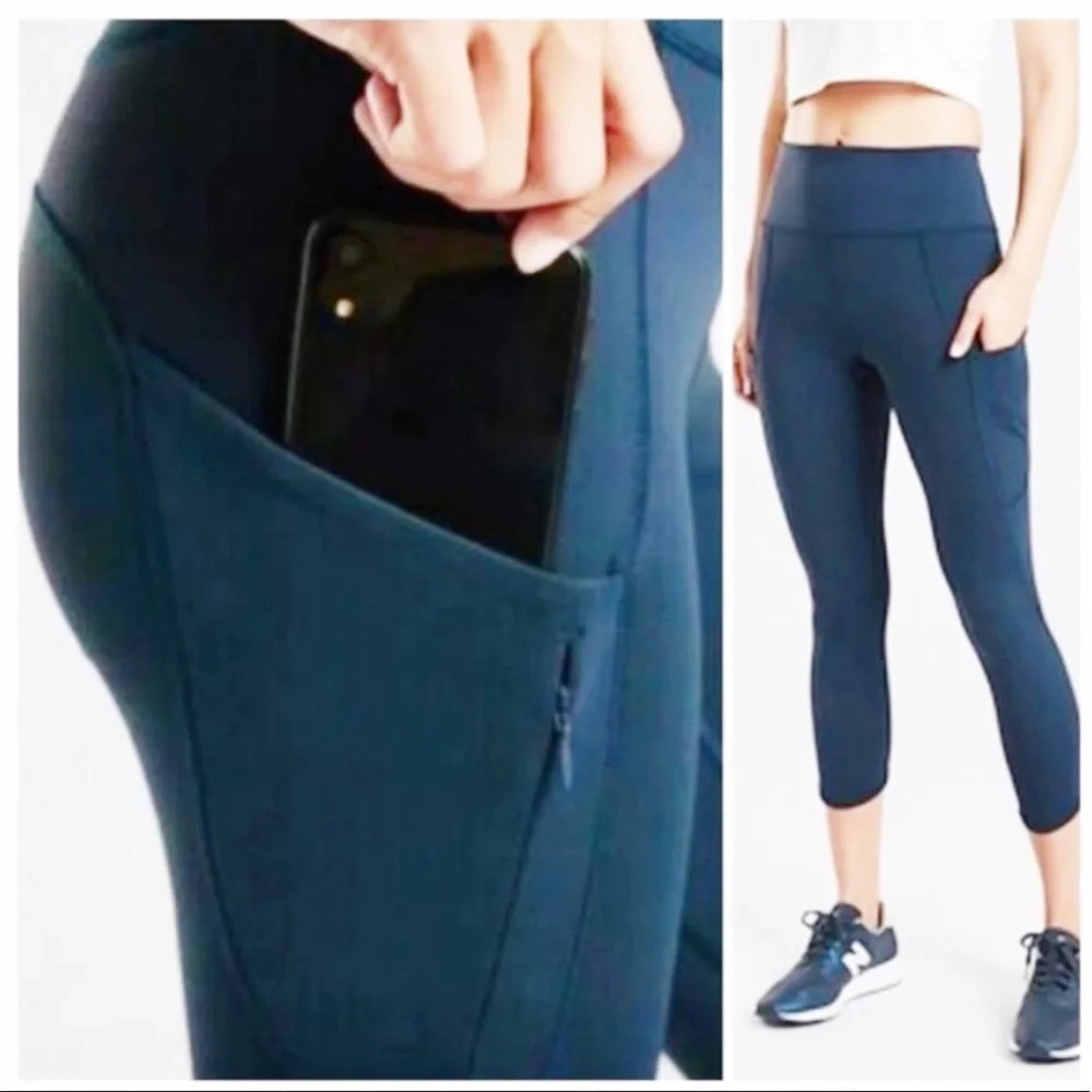 Athleta Up For Anything‎ Teal Blue Capri Pant